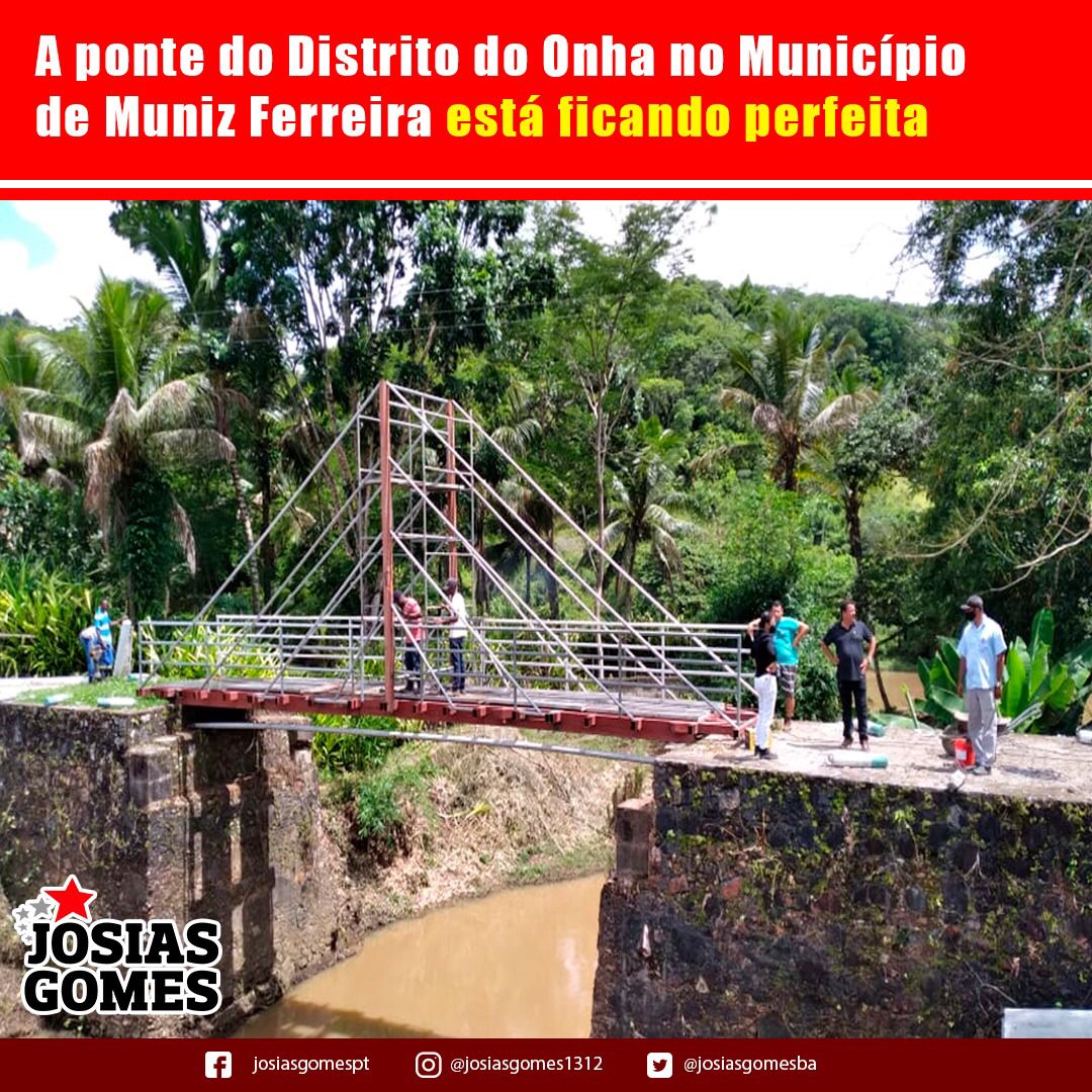 Muniz Ferreira Ganhará Moderna Ponte No Distrito Do Onha!