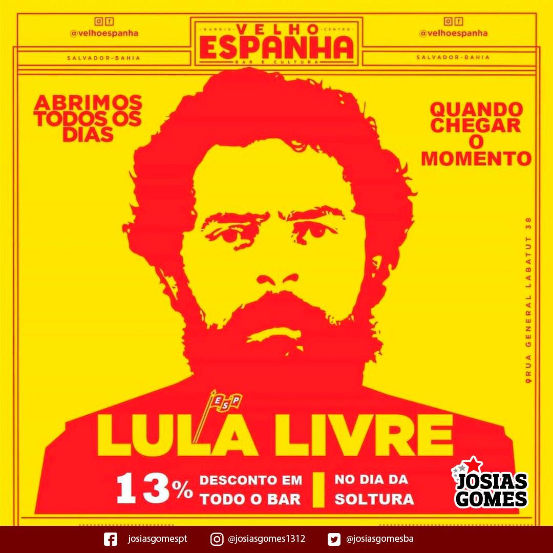 Bar Velho Espanha Comemora Lula Livre!