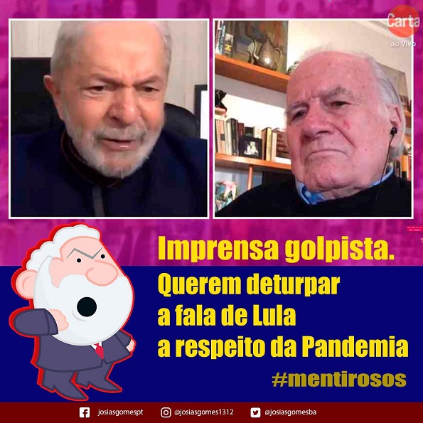Grande Mídia Deturpa Fala De Lula!