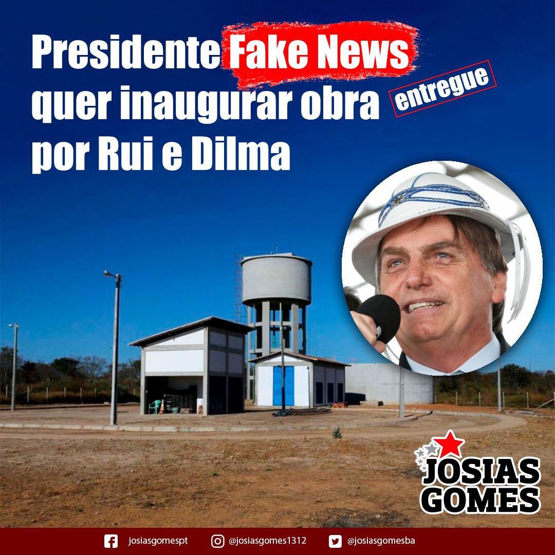 Bolsonaro “reinaugura” Obra Realizada Nos Governos Do PT!
