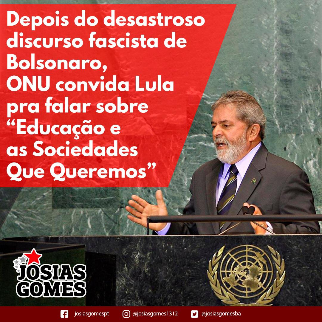ONU Convida Lula Para Falar Sobre “Educação E As Sociedades Que Queremos”!