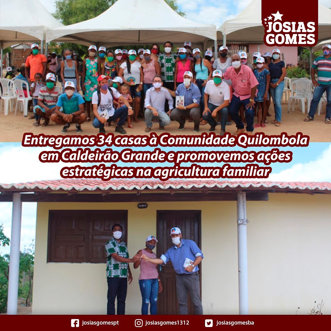 Entregamos 34 Casas à Comunidade Quilombola De Caldeirão Grande