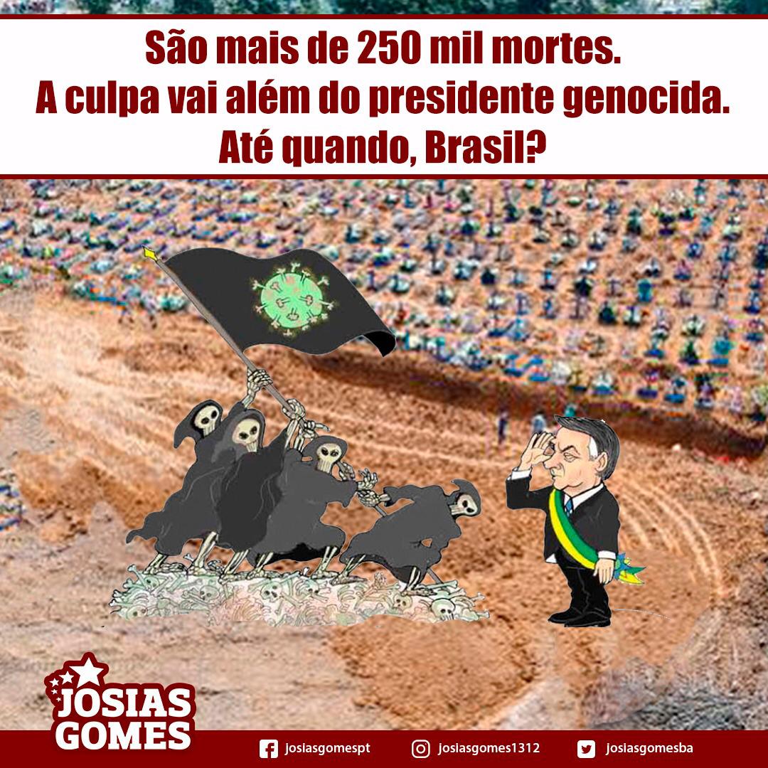 Desgoverno Bolsonarista Já Contabiliza Mais De 250 Mil Mortos Pela Covid 19!