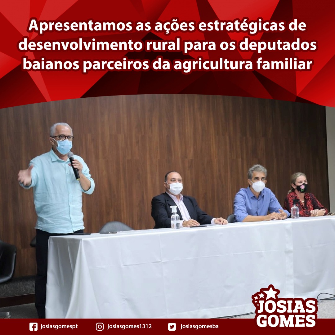 Os Deputados Federais E Estaduais E Senadores Da Base De Rui Costa, São Parceiros Da Agricultura Familiar!