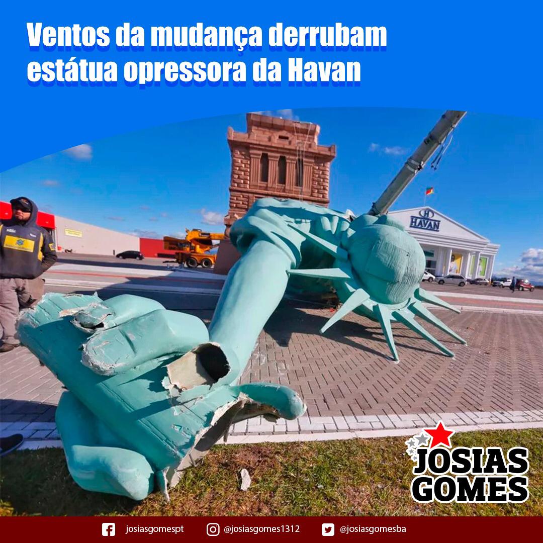 Ventos Da Mudança Derrubam Estátua Que Simboliza A Opressão Bolsonarista!