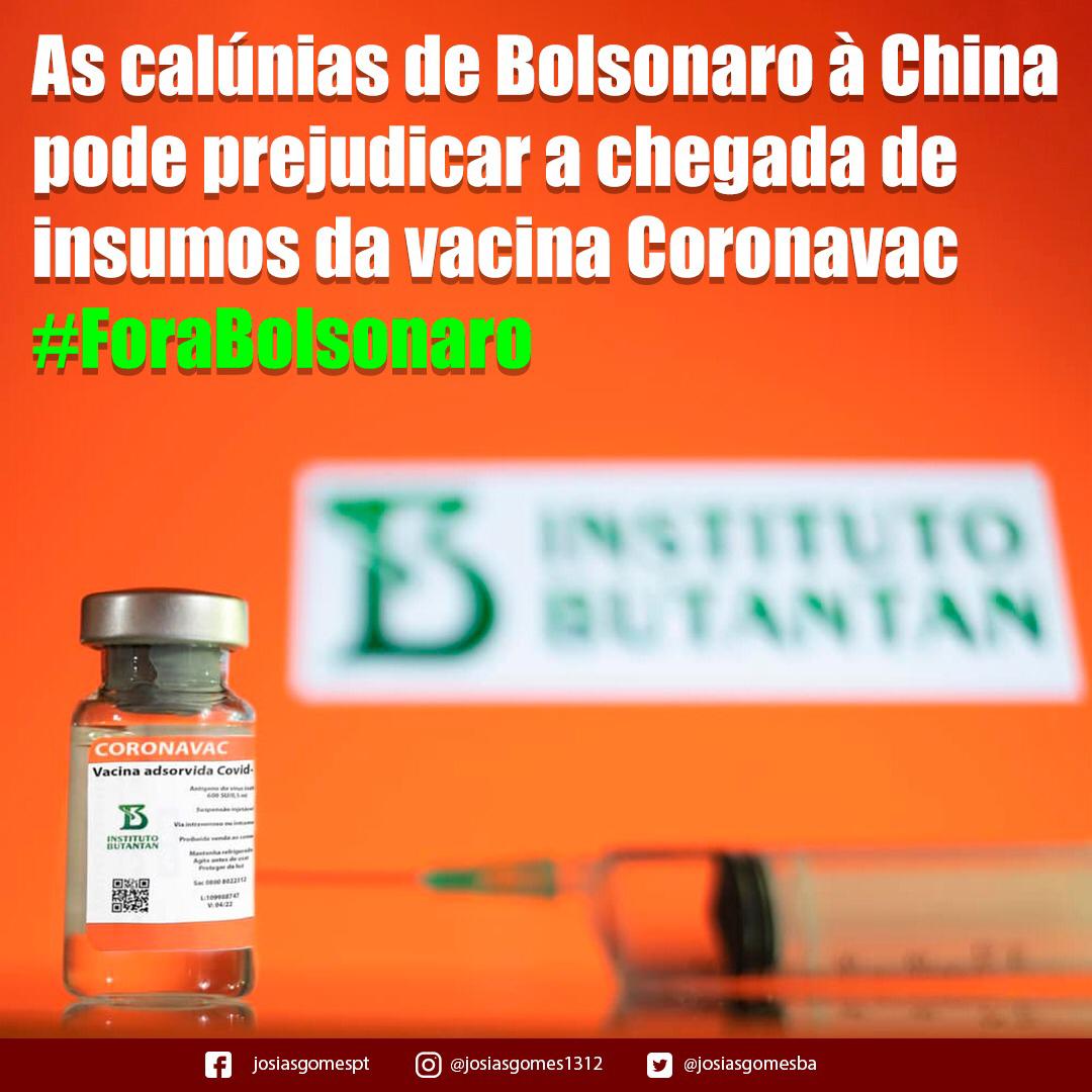 Bolsonaro Calunia A China Por Não Querer Vacinas!