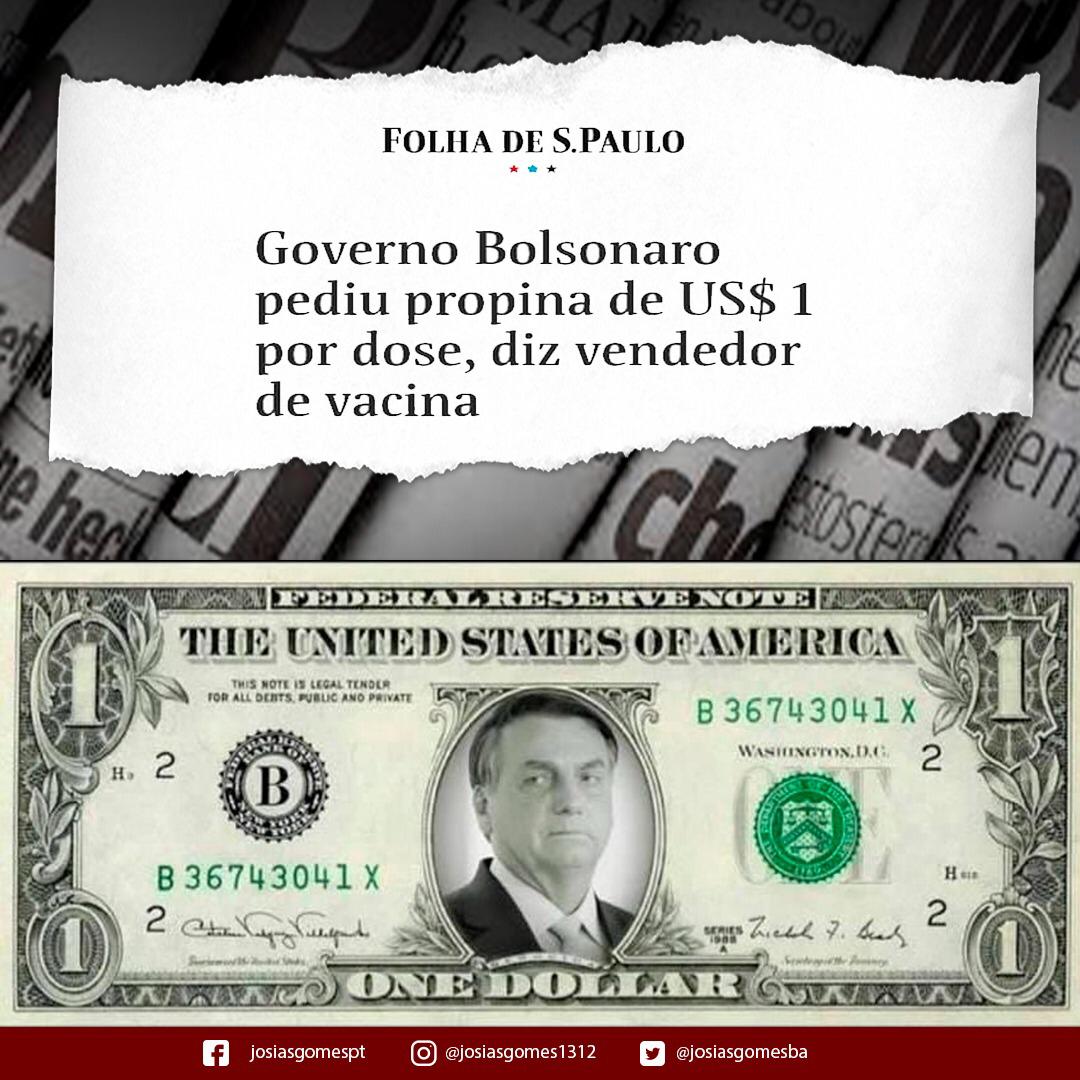 Desgoverno Bolsonarista Cobra Propina Para Comprar Vacina!
