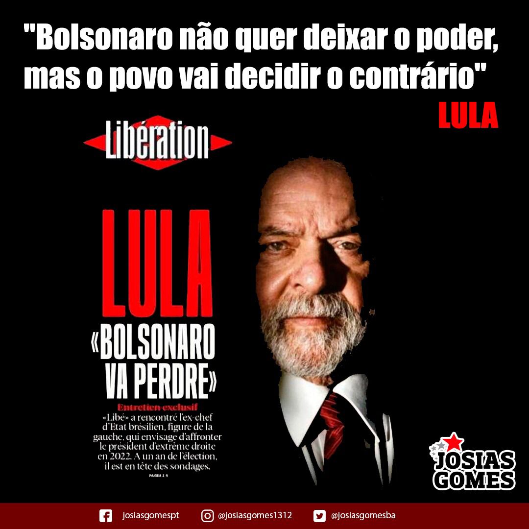 Lula Crava: “Bolsonaro Não Quer Deixar O Poder, Mas O Povo Vai Decidir O Contrário”!