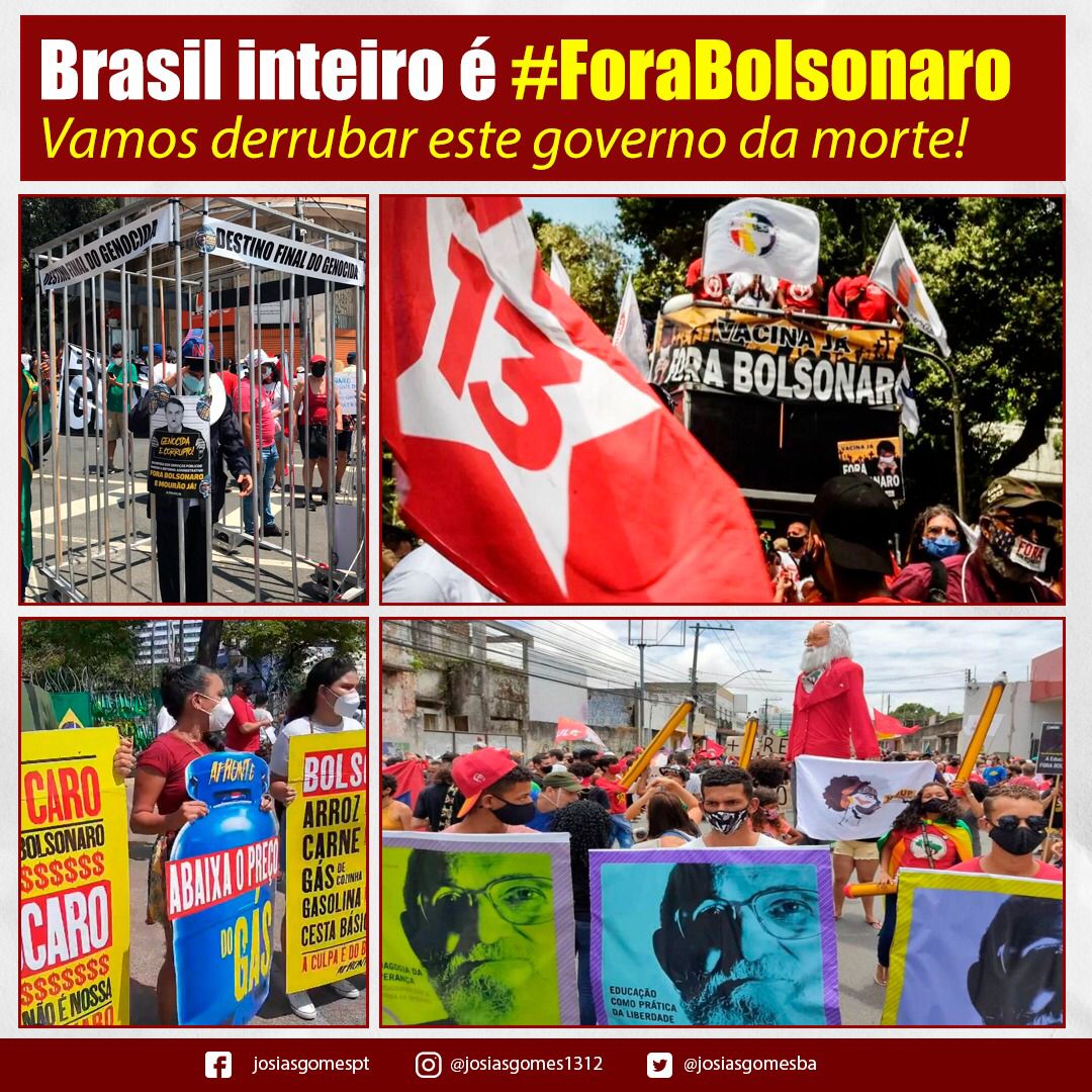 Povo Brasileiro Nas Ruas Para Derrubar O Governo Da Morte!