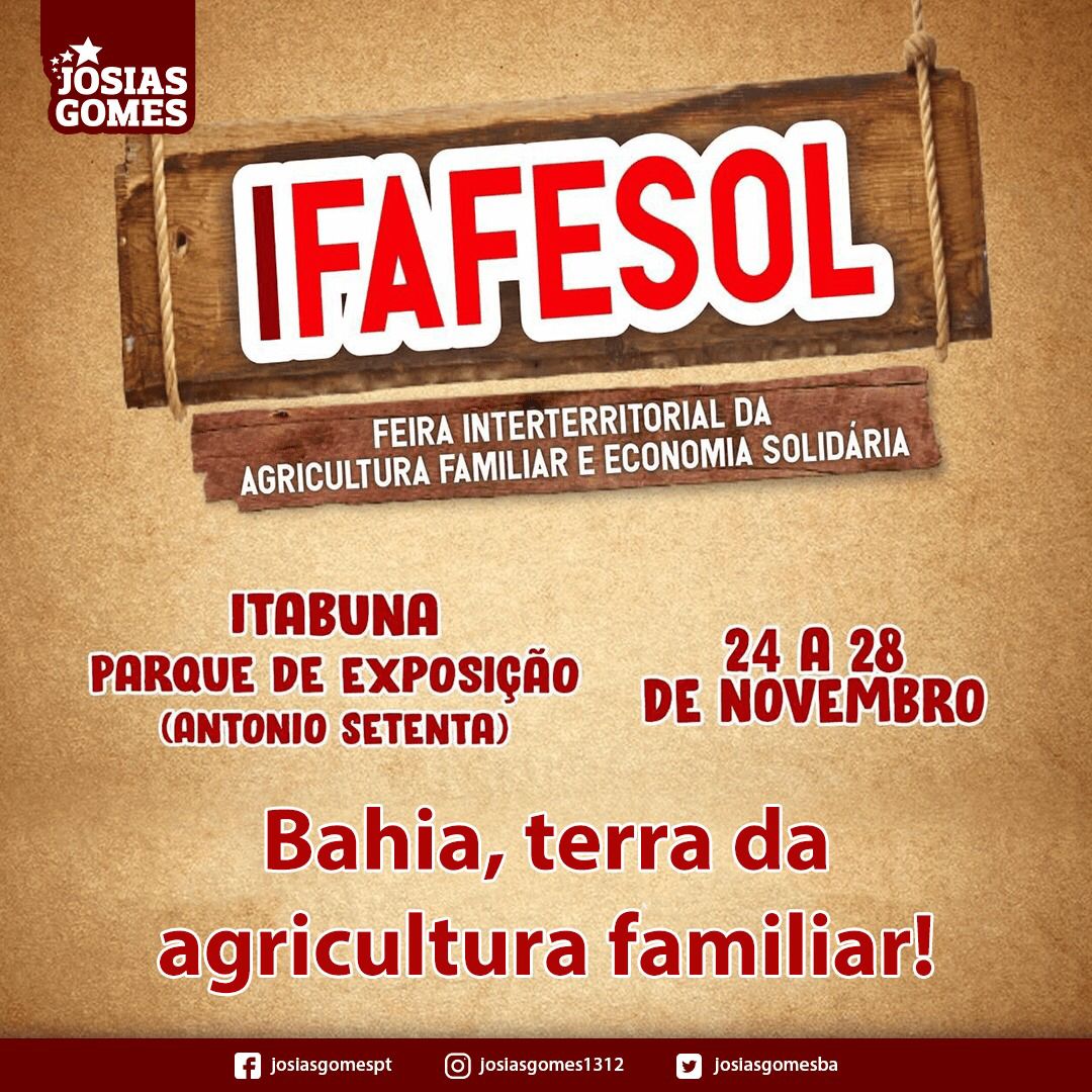 Participe Da I Feira Interterritorial Da Agricultura Familiar E Da Economia Solidária (FAFESOL) De Itabuna!