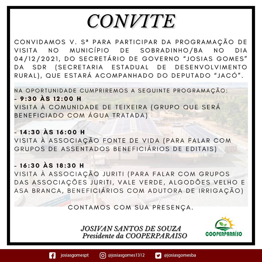 Sobradinho: Visita Aos Agricultores Familiares Da Cooperparaíso!