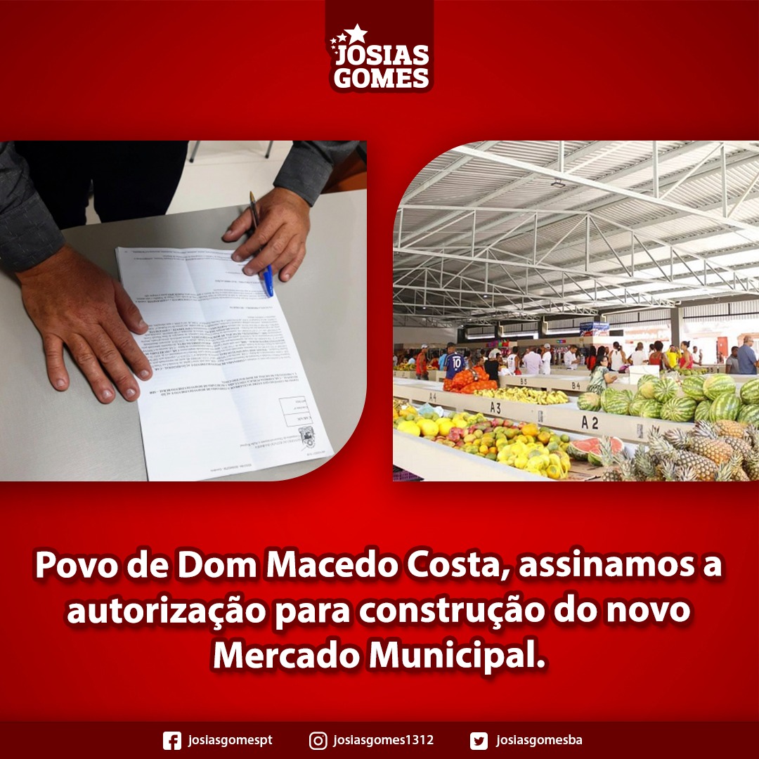 Dom Macedo Costa Terá Novo Mercado Municipal!