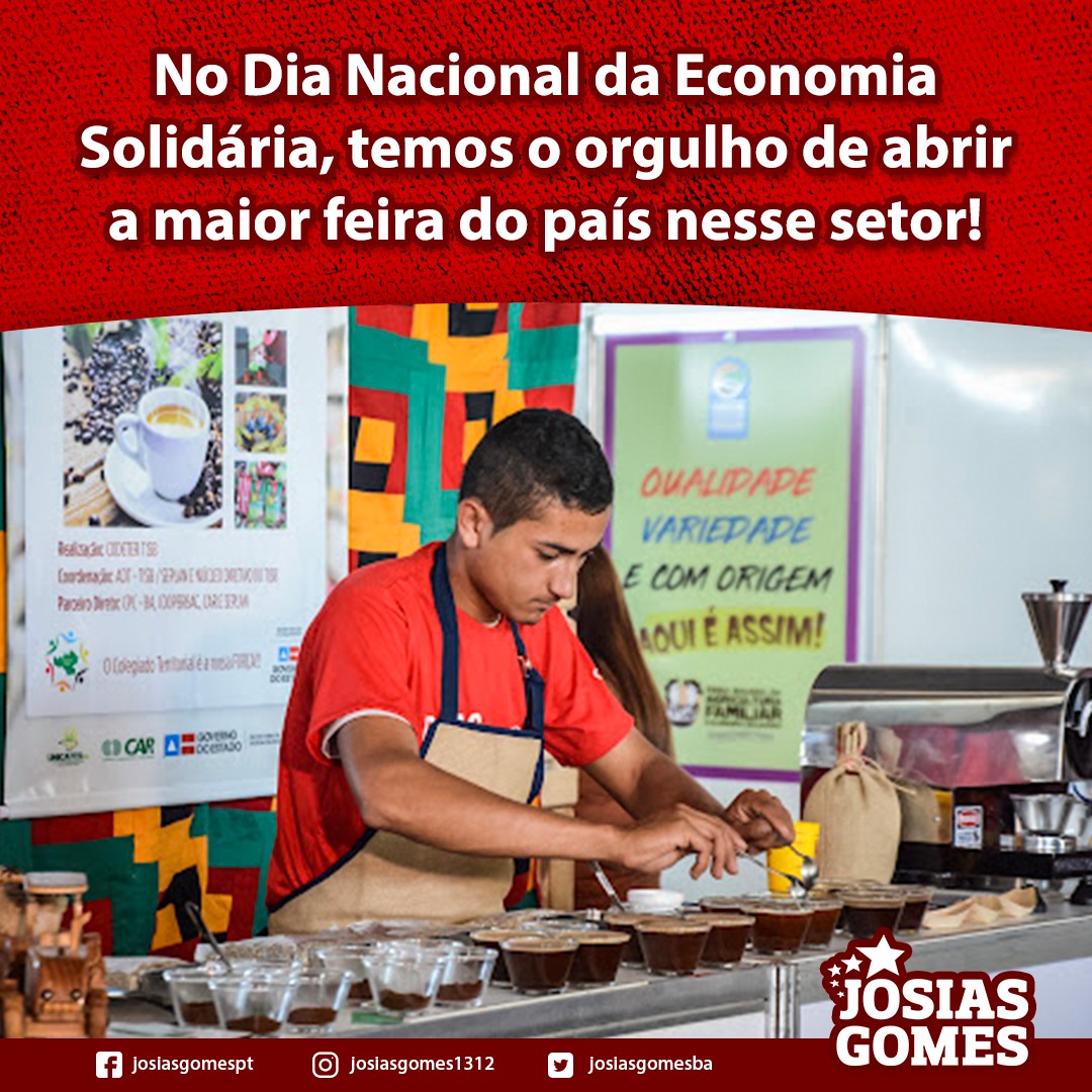 Celebremos O Dia Nacional Da Economia Solidária!