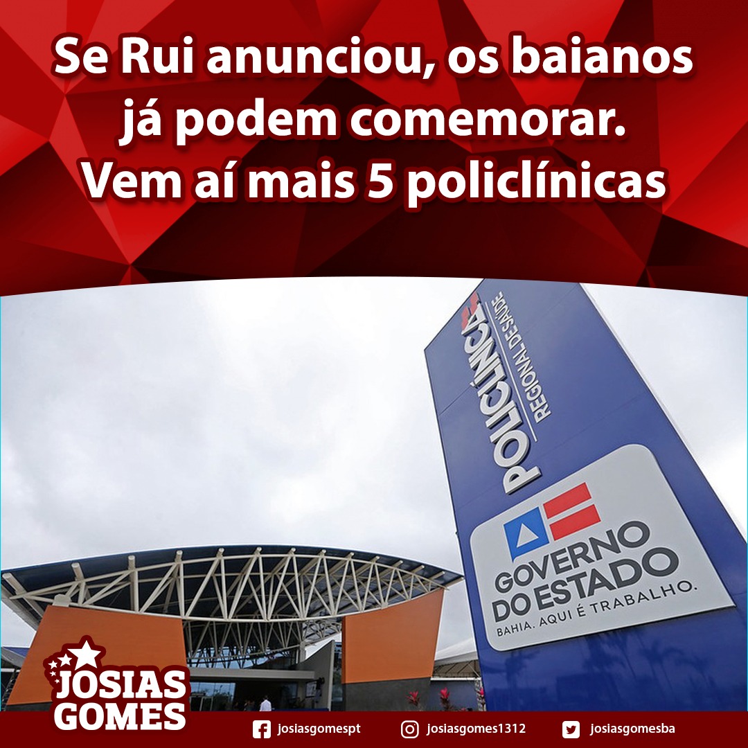 Governador Anuncia Mais 5 Policlínicas Regionais Na Bahia!