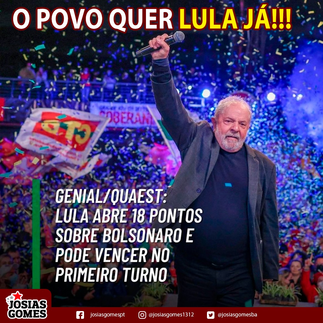Pesquisa Aponta Vitória De Lula No Primeiro Turno