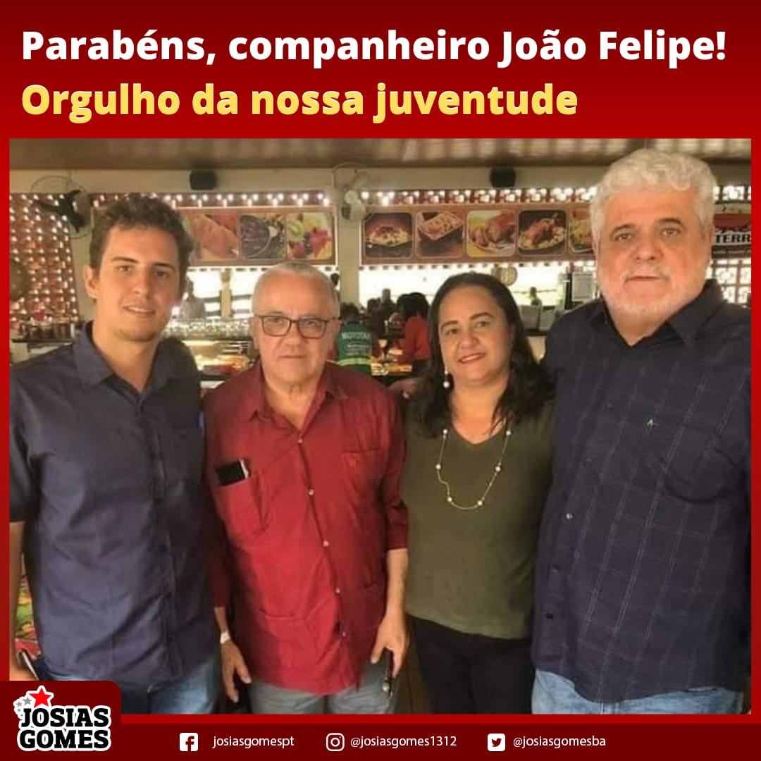 Parabéns, Companheiro João Felipe! Orgulho Da Nossa Juventude