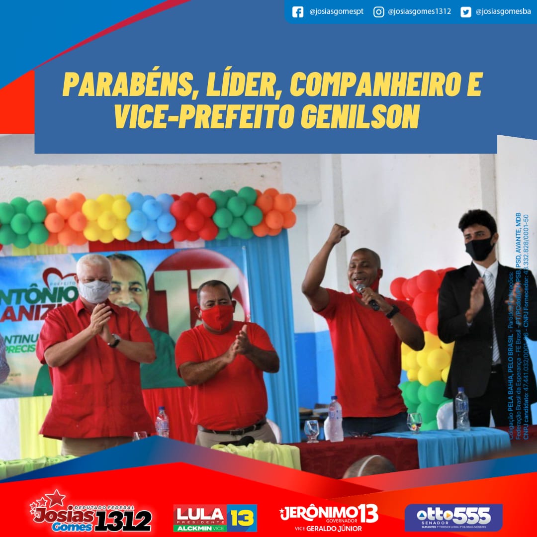 Parabéns, Líder, Companheiro E Vice-prefeito De Itacaré Genilson