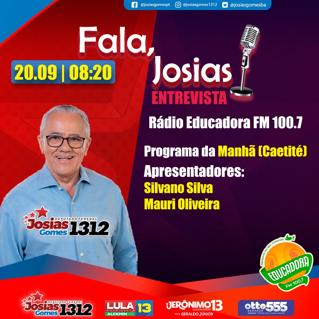Entrevista De Josias Gomes Na Rádio Educadora FM 100,7