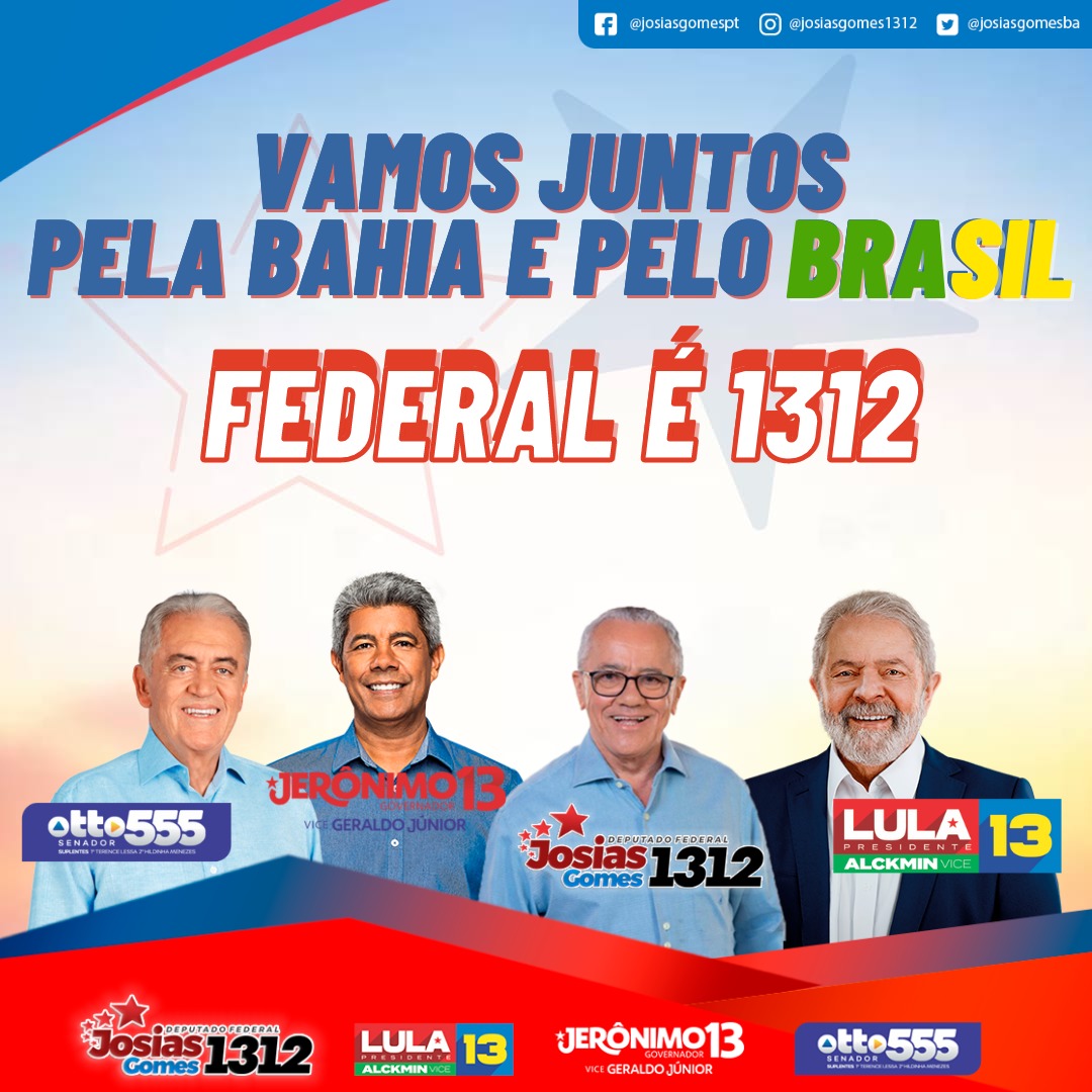 Vote No Time De Lula. Josias Gomes É 1312