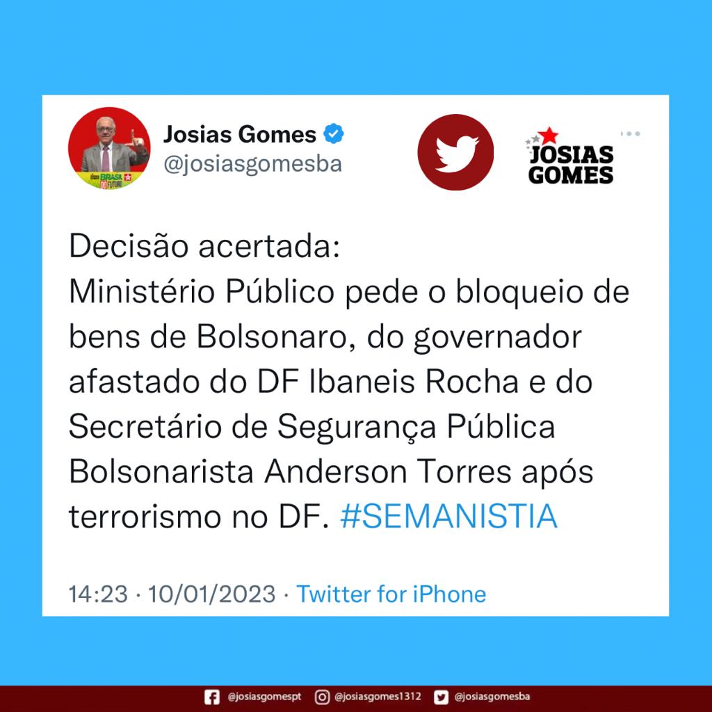 Ministério Público Pede Bloqueio De Bens De Bolsonaro, Ibaneis E Anderson Torres