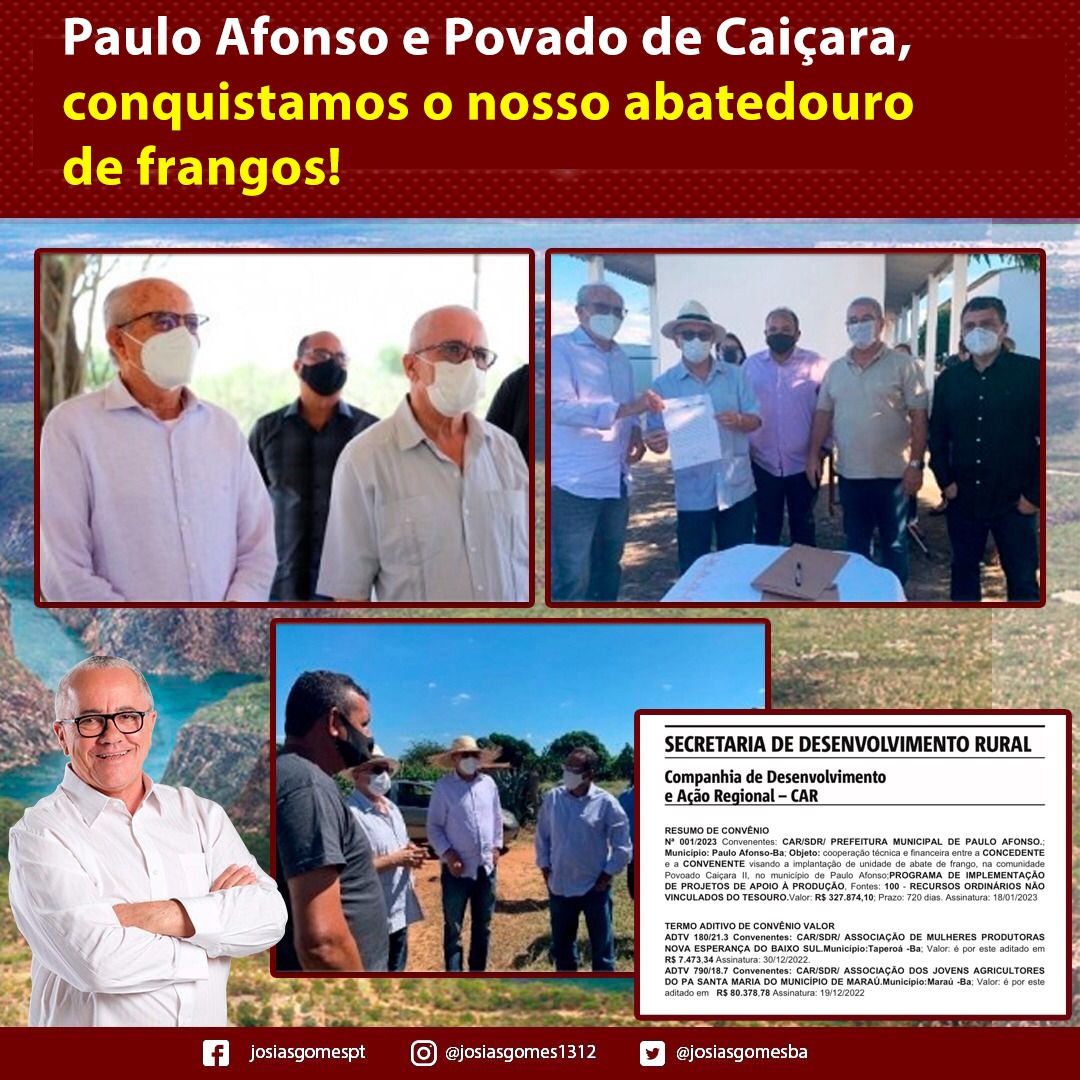 Paulo Afonso E Povoado De Caiçara, Vem Aí O Abatedouro De Frangos!