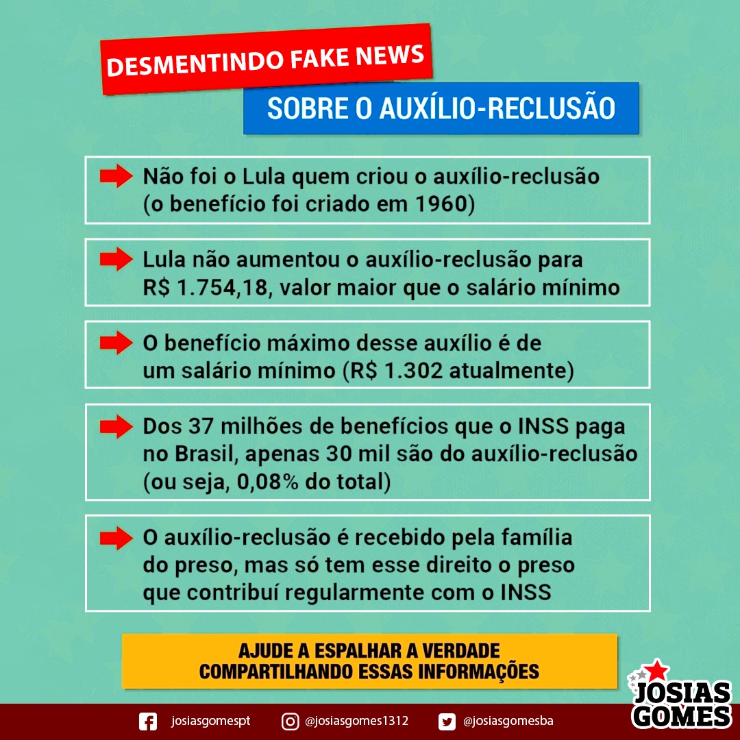 Saiba a verdade sobre o Auxílio-Reclusão! – Josias Gomes