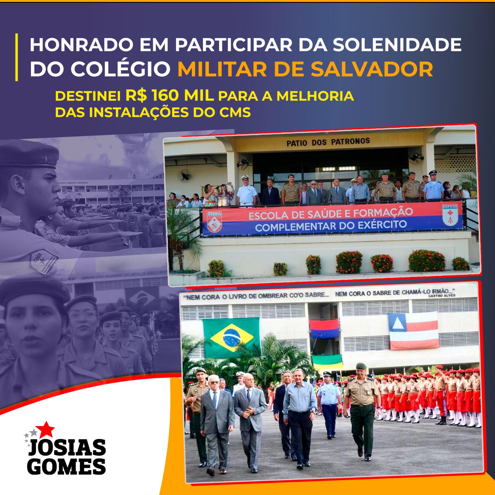 Dia Inesquecível No Colégio Militar De Salvador (CMS). Educação Transforma Vidas!