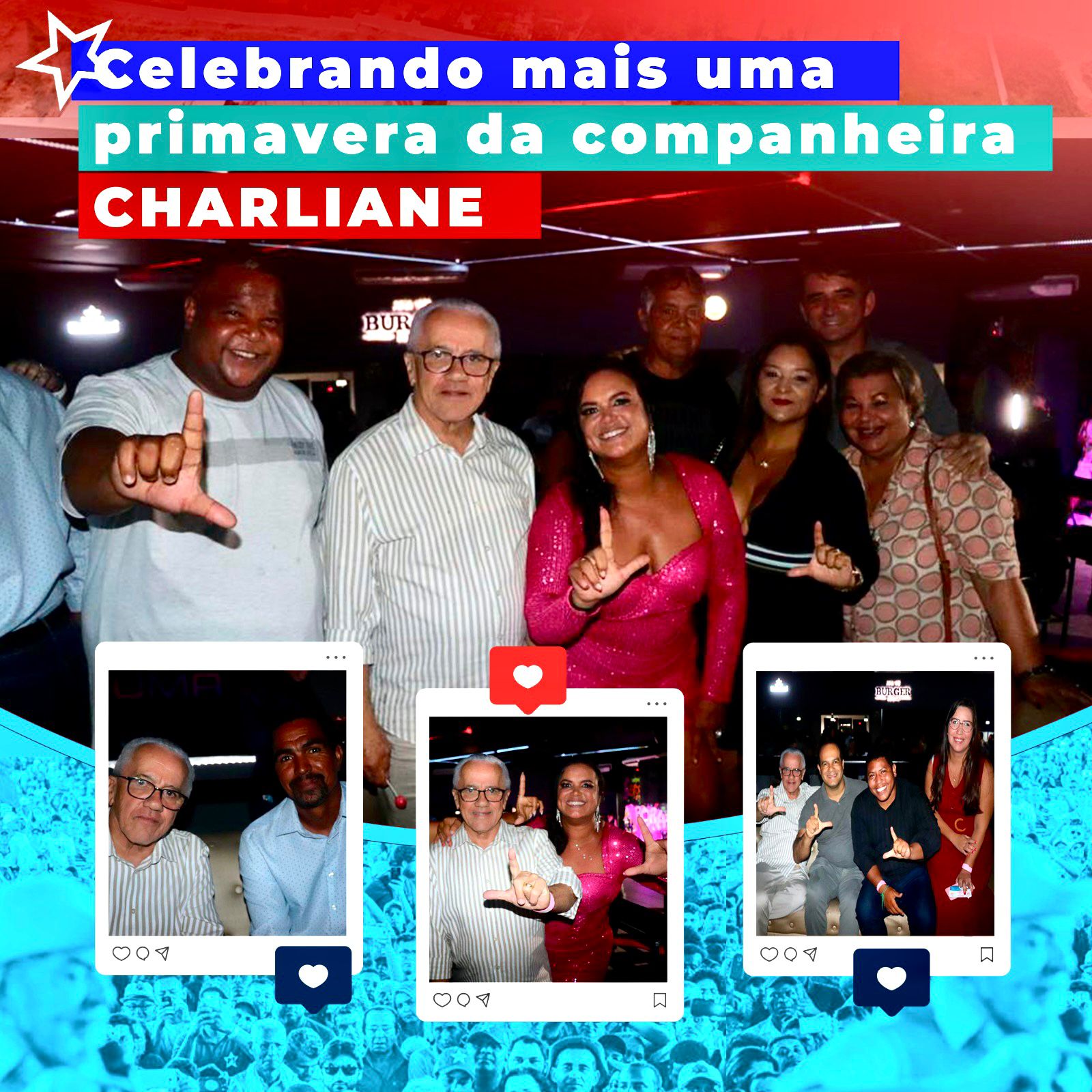 Parabéns, Companheira Charliane!