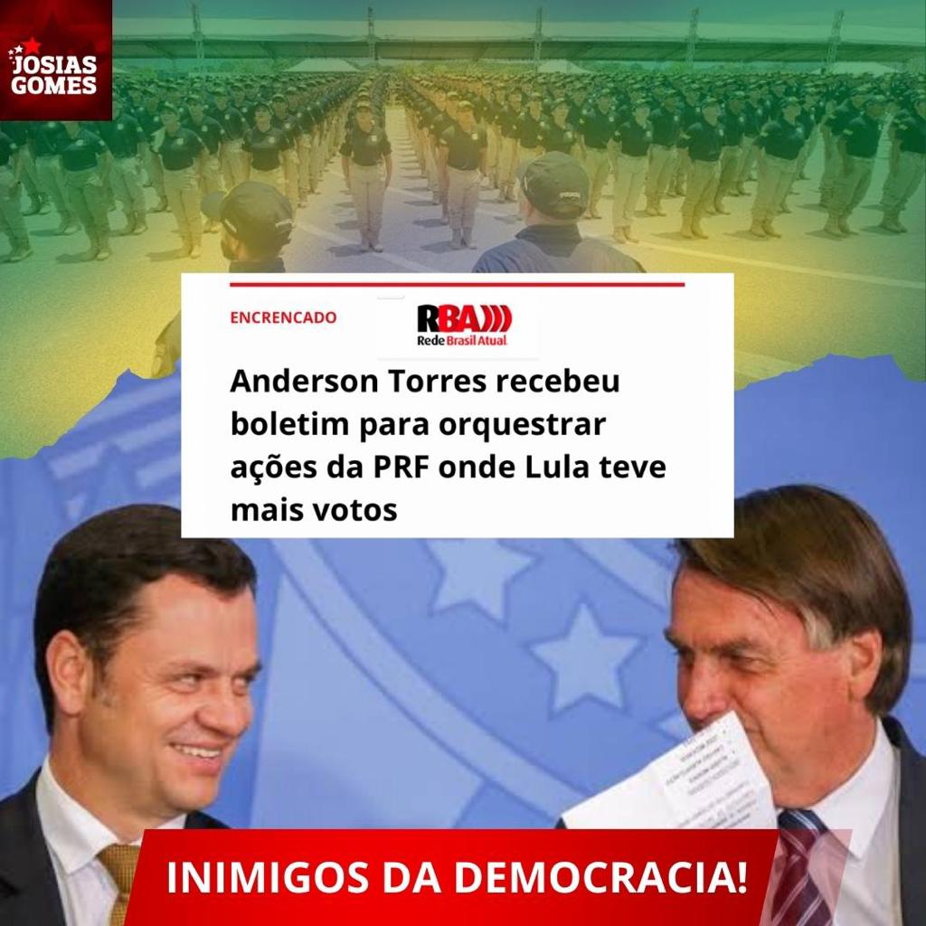 Bolsonaro E Alexandre Torres Usaram A PRF Para Impedir Eleitores De Lula Votarem No Segundo Turno Da Eleições