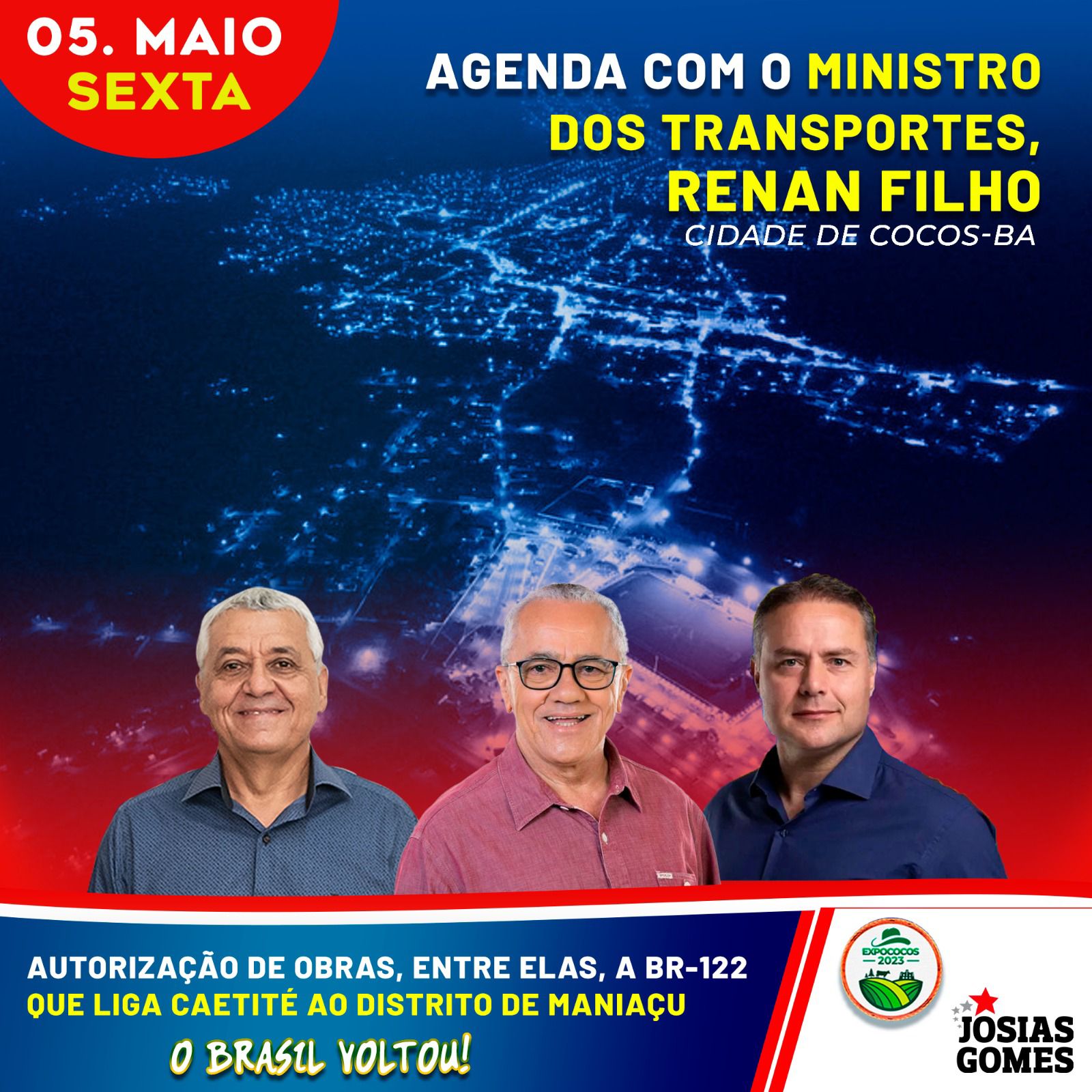 Comitiva Da Bahia Na ExpoCocos Para Receber O Ministro Dos Transportes, Renan Filho