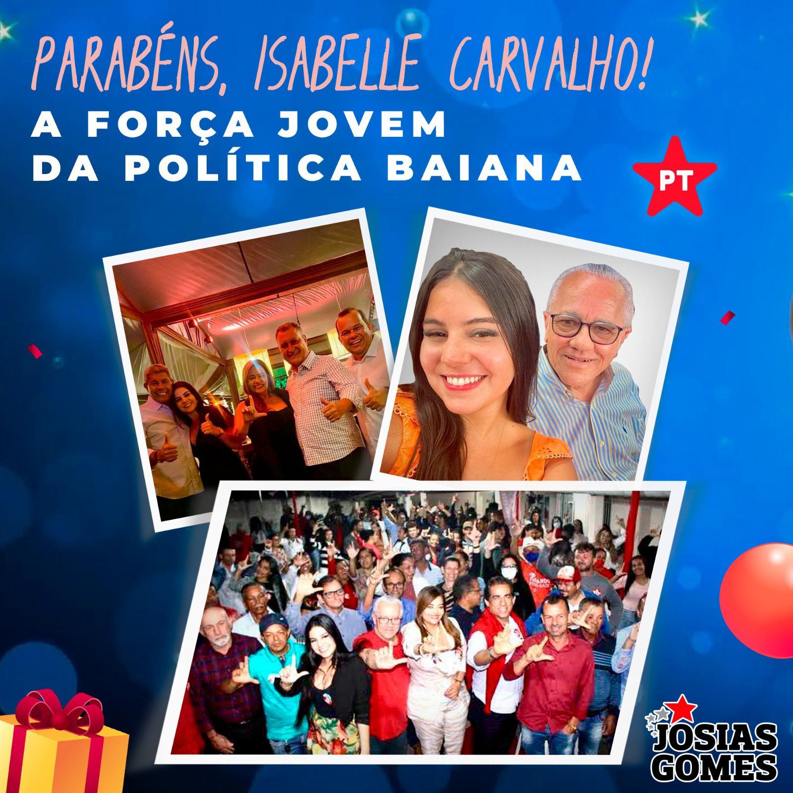 Parabéns, Companheira Isabelle Carvalho
