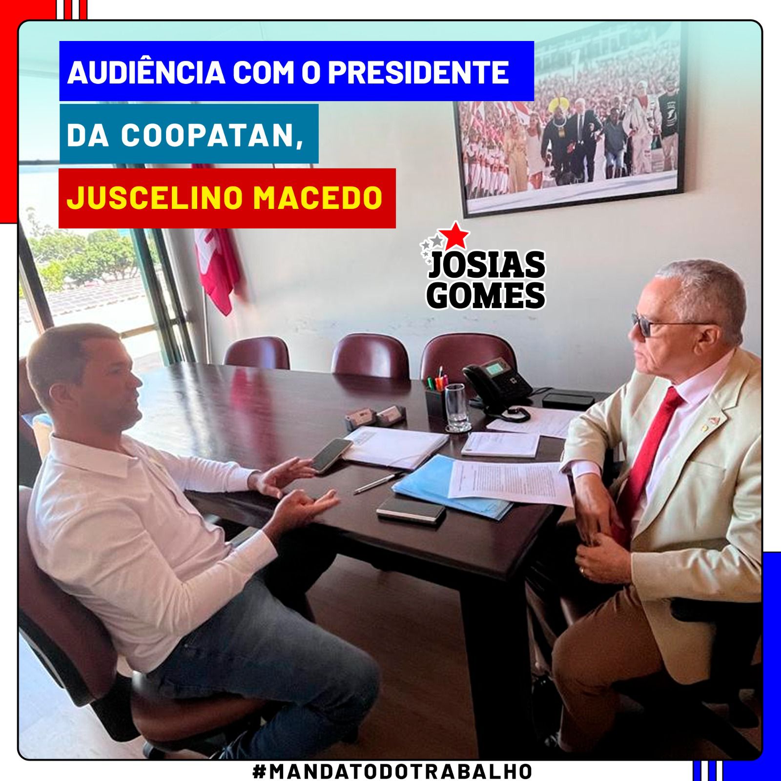 Recebi Em Brasília, O Presidente Da Coopatan, Juscelino Macedo