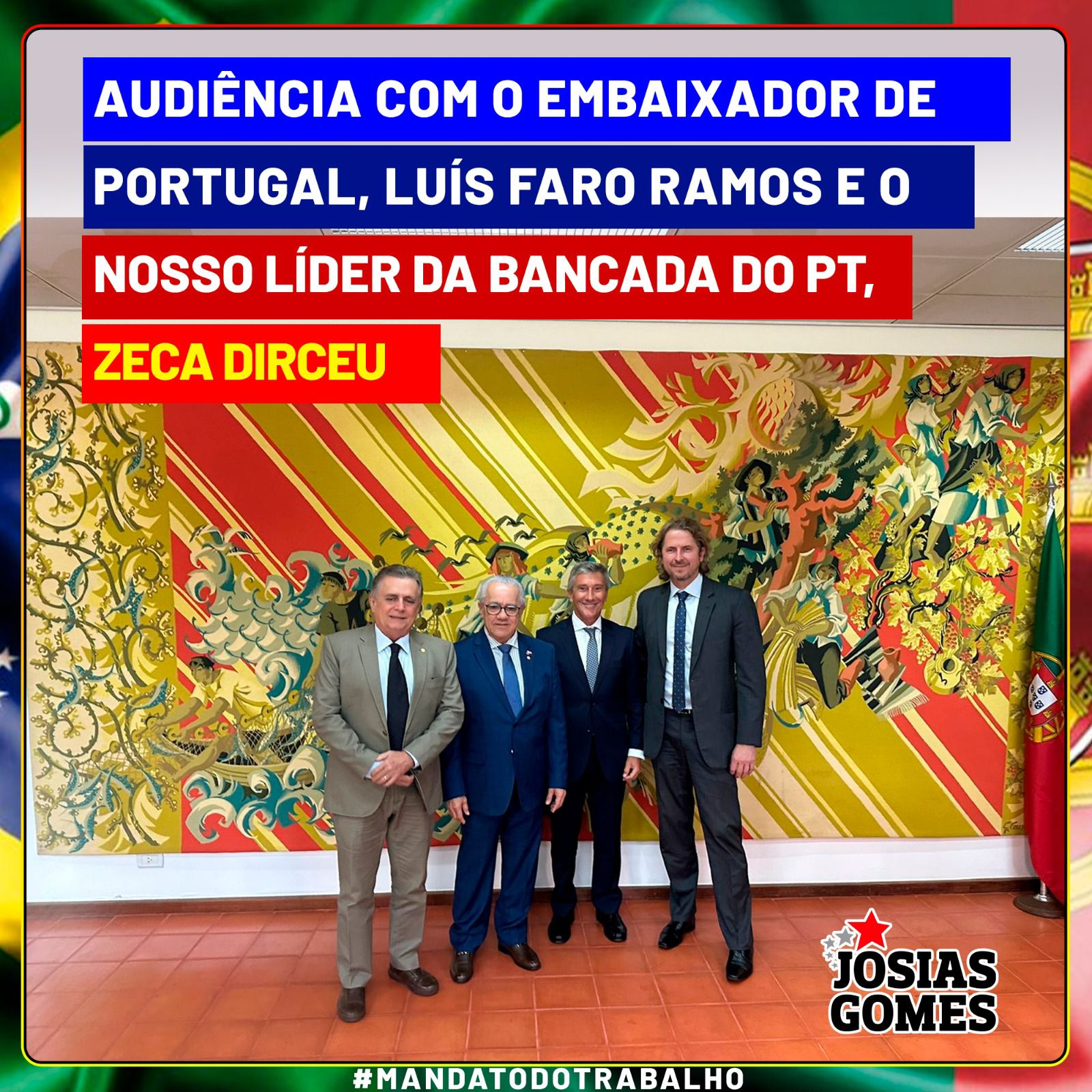 Lideranças Da Bancada Do PT Participam De Reunião Na Embaixada De Portugal
