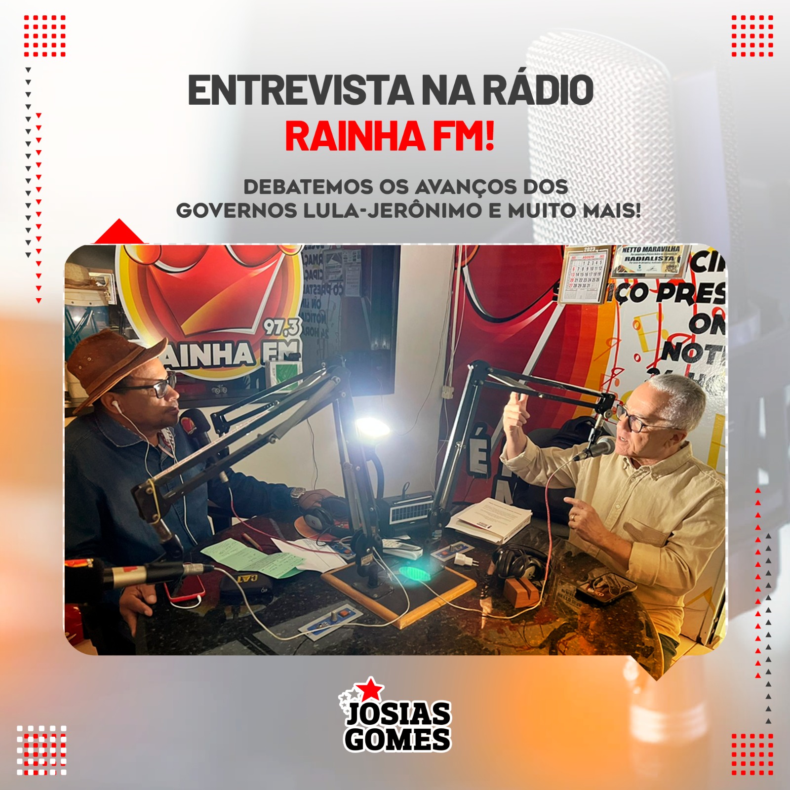 Deputado Federal Josias Gomes é Entrevistado Na Rádio Rainha FM