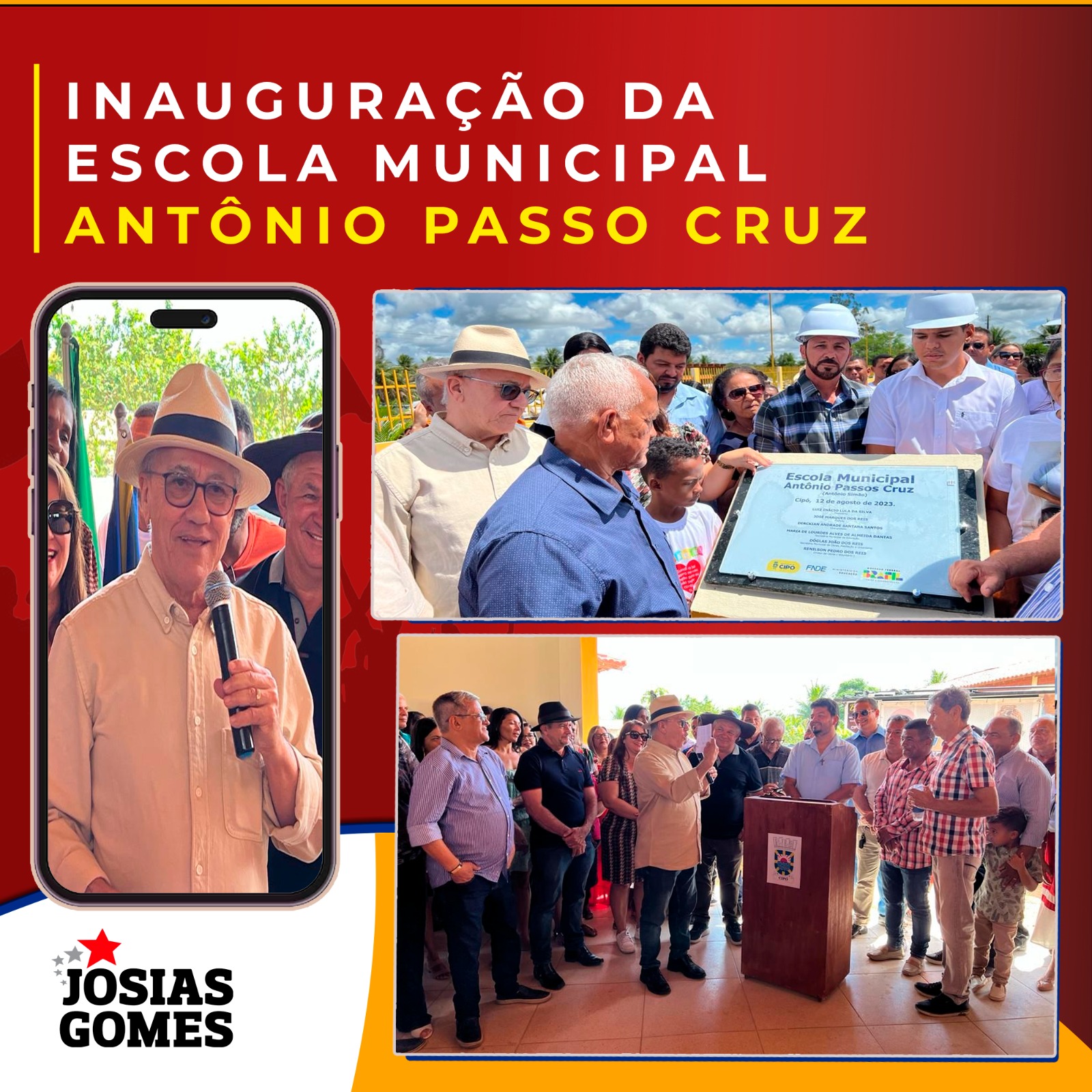 Inauguração Da Escola Municipal Antônio Passo Cruz No Povoado De Amari