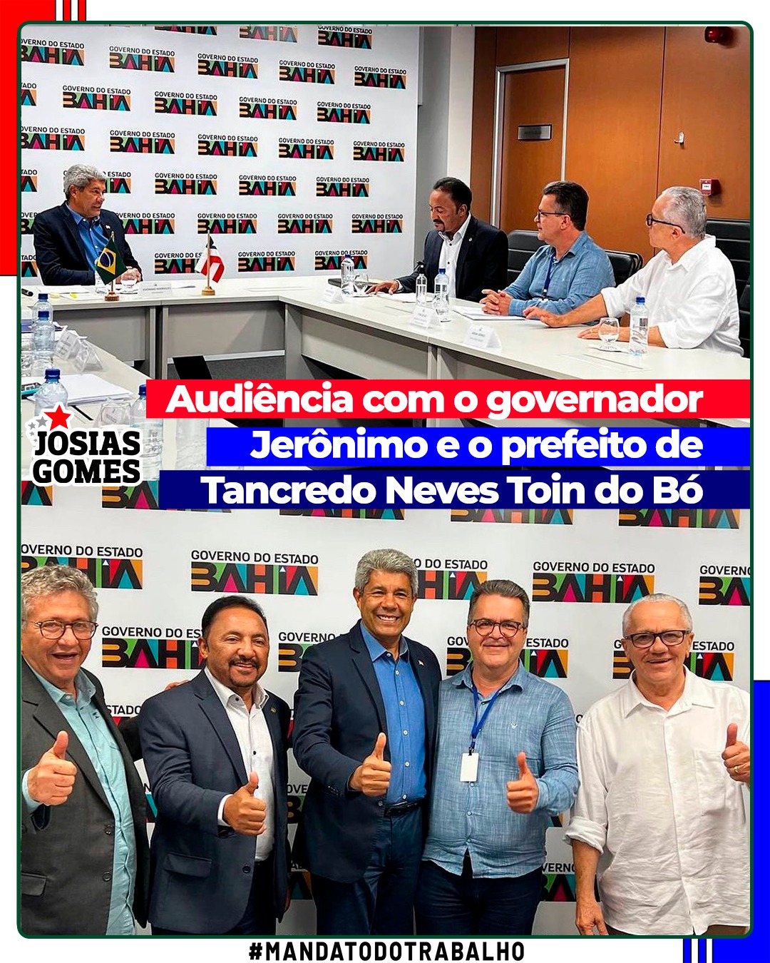 Parceria De Sucesso: Mandato Josias Gomes, Governo Do Estado E Prefeitura De Tancredo Neves