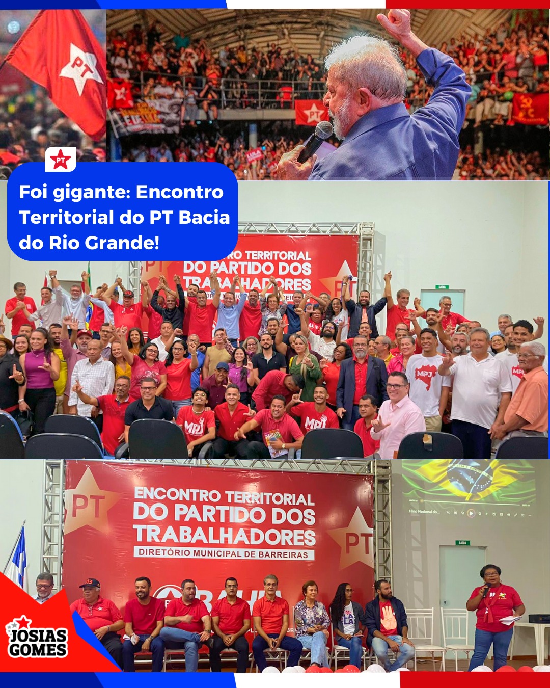 Time De Lula, Jerônimo E Josias: Encontro Territorial Do PT Da Bacia Do Rio Grande