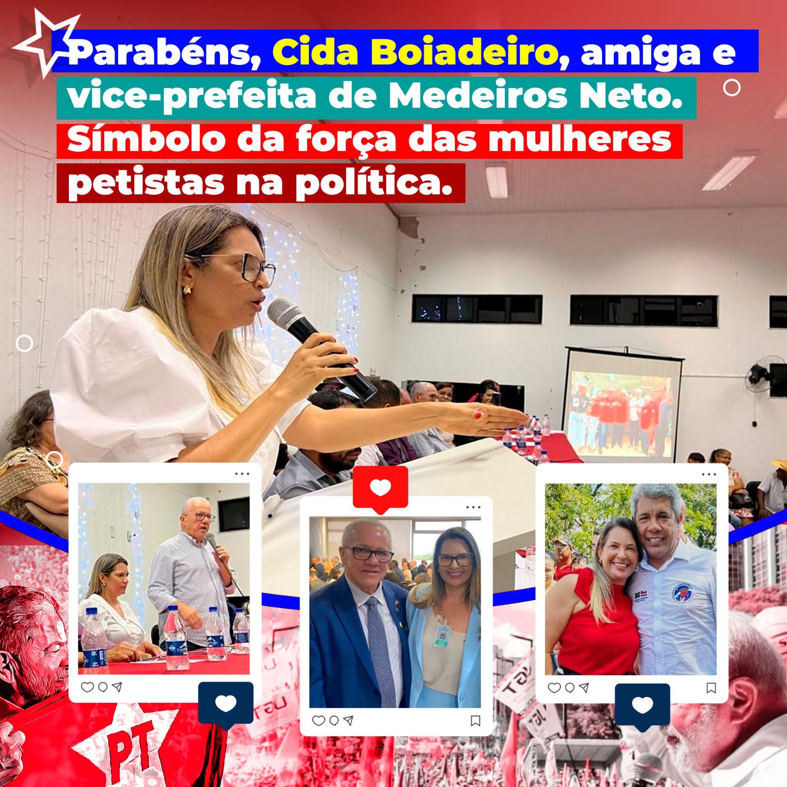 Parabéns, Minha Amiga E Companheira Cida Boiadeiro, Próxima Prefeita De Medeiros Neto!