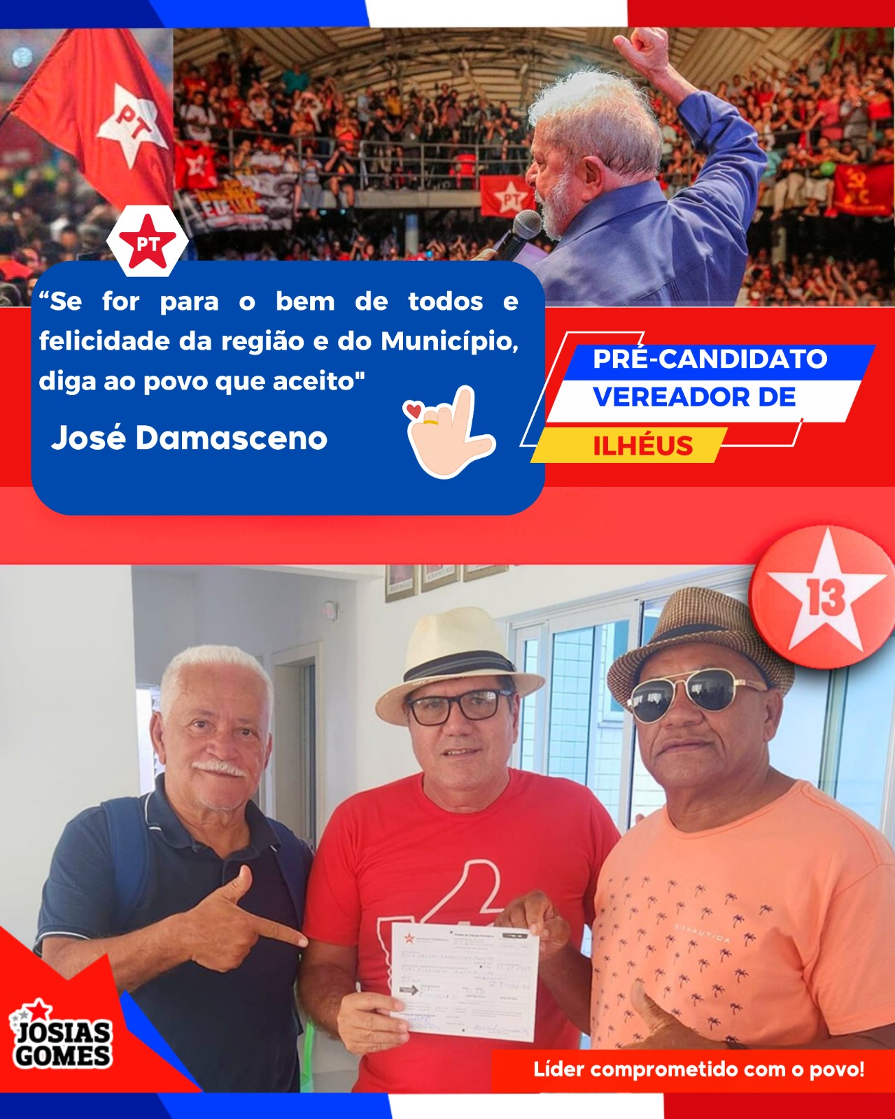 José Damasceno é Pré-candidato A Vereador De Ilhéus Pelo PT
