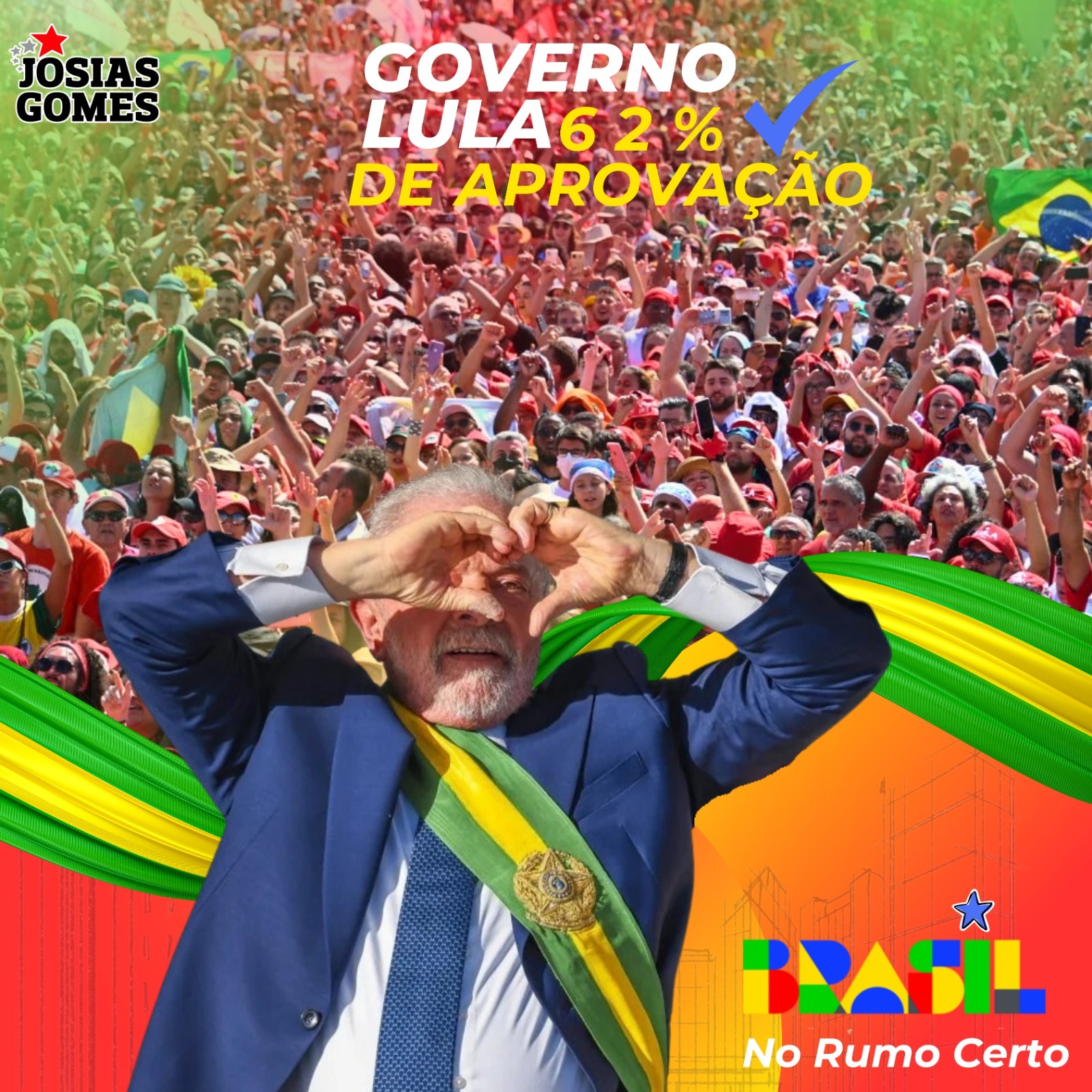 Aprovação Do Governo Lula Sobe Para 62%. É O Brasil No Rumo Certo!