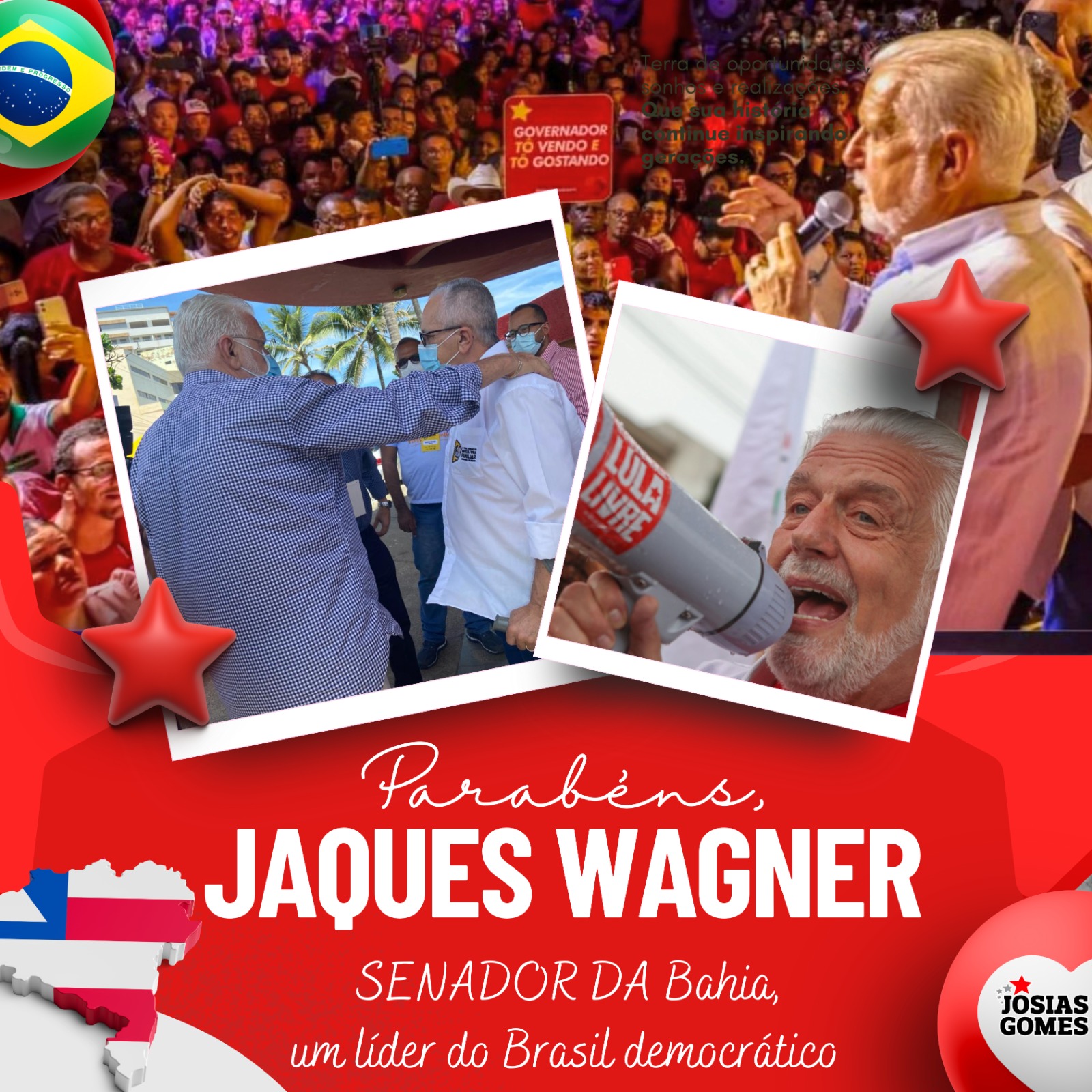 Parabéns, Companheiro Jaques Wagner!