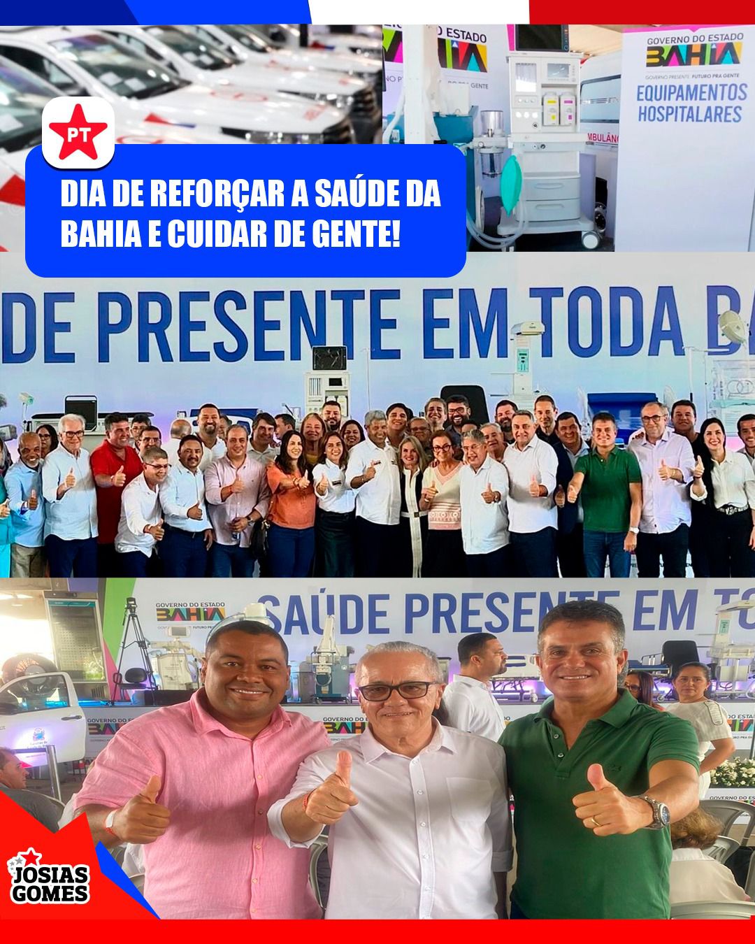 Junto Com Governador Jerônimo E Prefeitos (as) Da Bahia, Entregamos Diversas Ambulâncias E Equipamentos Hospitalares