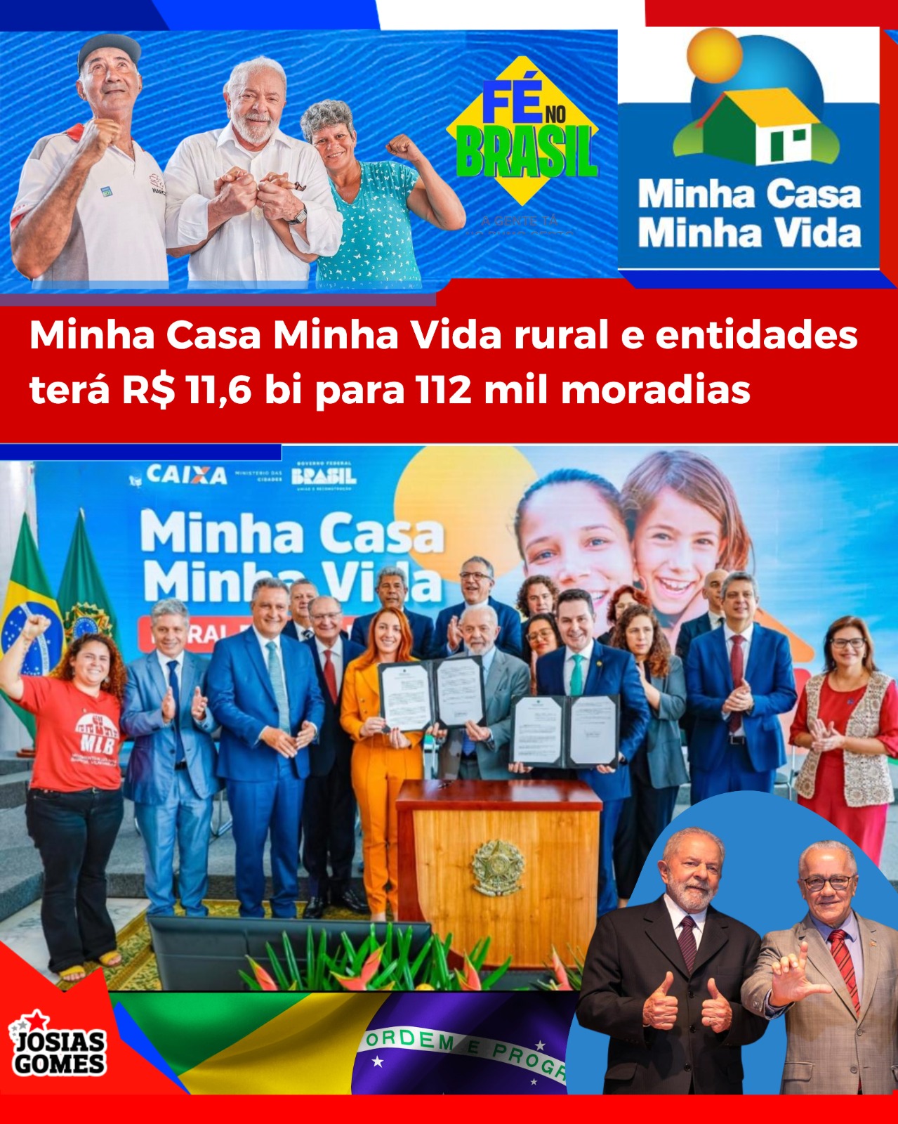 Lula Anuncia 112 Mil Moradias Pelo MCMV Nas Modalidades Rural E Entidades. #FéNoBrasil
