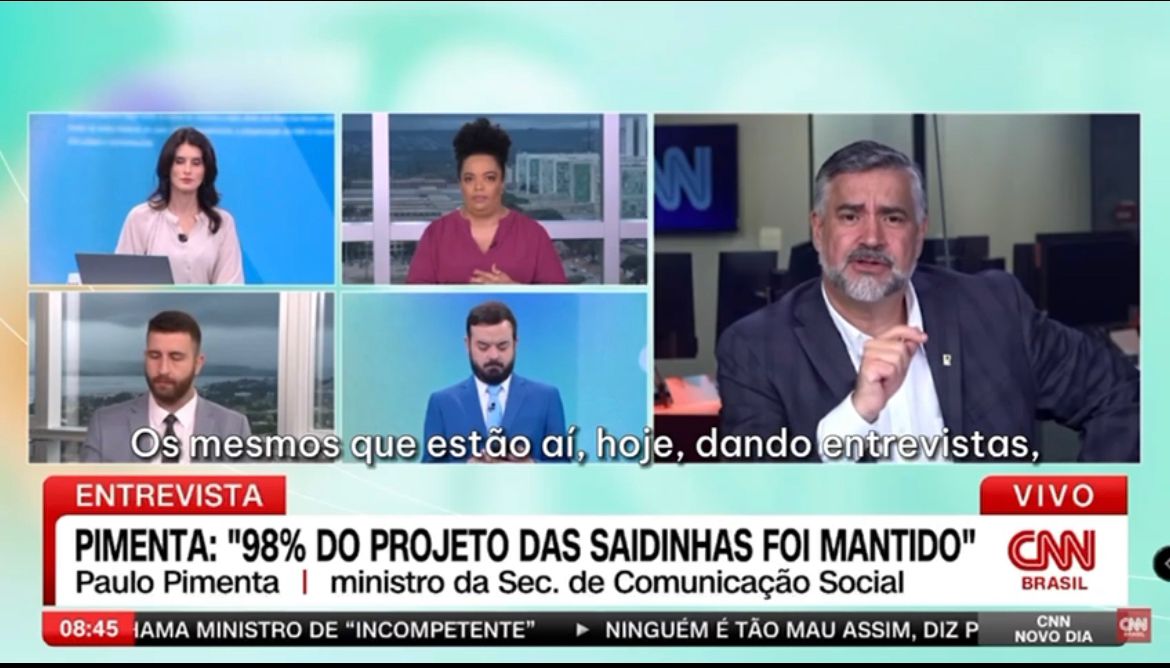Ministro Paulo Pimenta Explica O Projeto Das Saidinhas