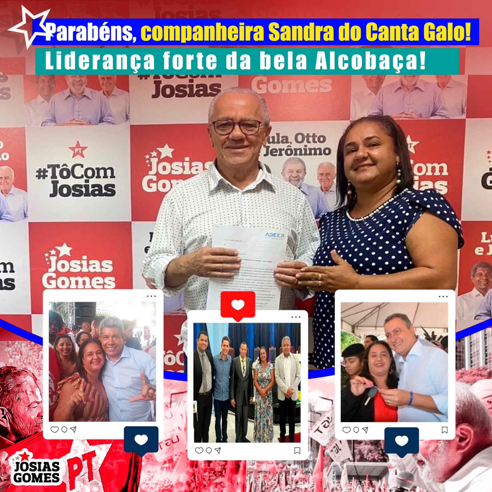 Parabéns, Companheira Sandra Canta Galo
