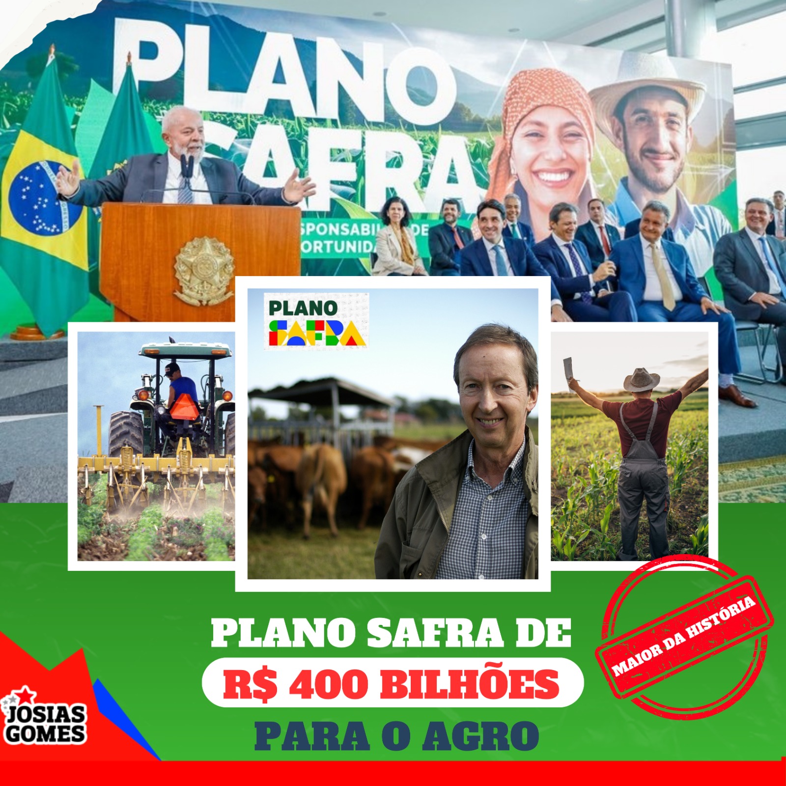 Lula Investe Mais De R$ 400 Bilhões No Plano Safra Do Agro! O Brasil Tá No Rumo Certo