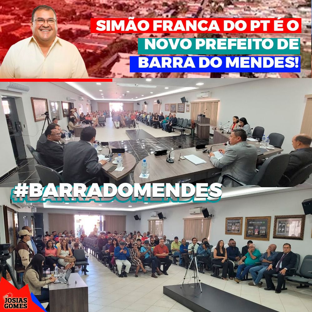 Grande Dia Para O Povo De Barra Do Mendes: Dr. Simão Franca é O Novo Prefeito Da Cidade!