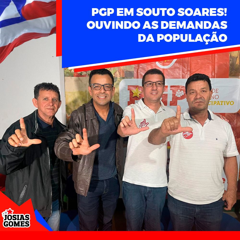 PGP – Programa De Governo Participativo De Dr. Lucas Em Souto Soares Foi Um Sucesso!