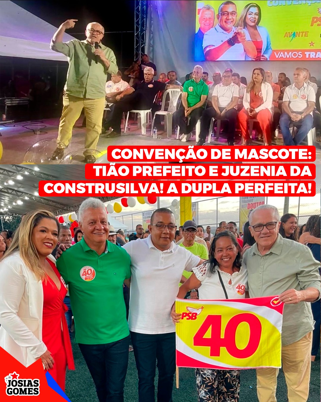 Convenção Partidária De Mascote Foi Sensacional: Vamos Juntos Com Tião Moreira Prefeito E Juzenia Da Construsilva Vice