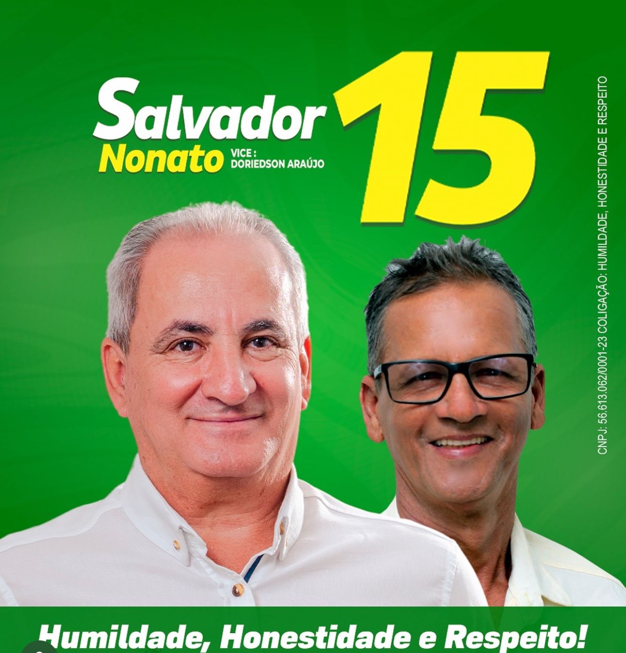 Alô, Vereda, Para Prefeito, Vote Salvador Nonato 15. Junte-se A Nós!